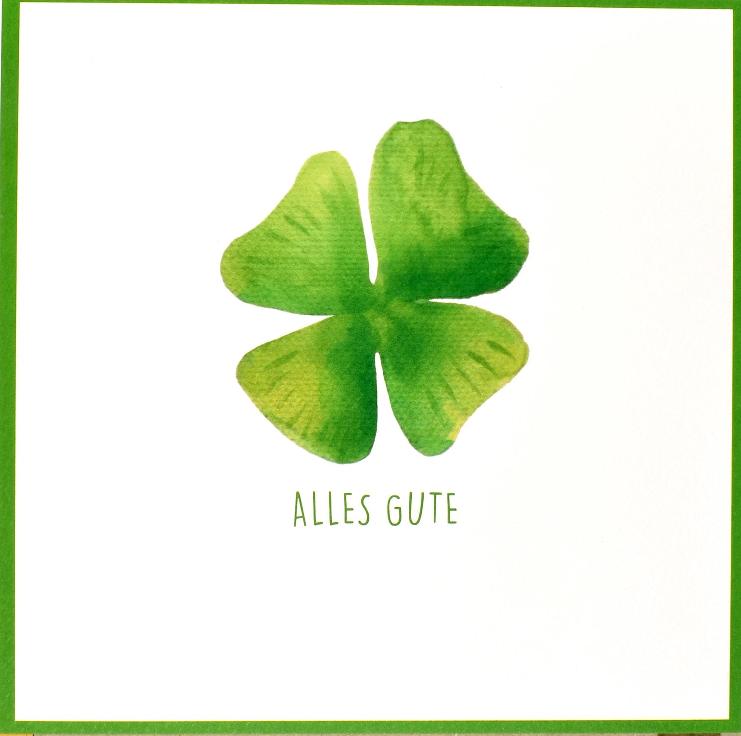 ABC Glückwunschkarte Kleeblatt 1120000500 15x15cm