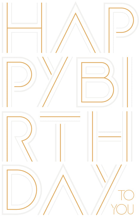 ABC Geburtstagskarte B6 51258 Happy Birthday to you