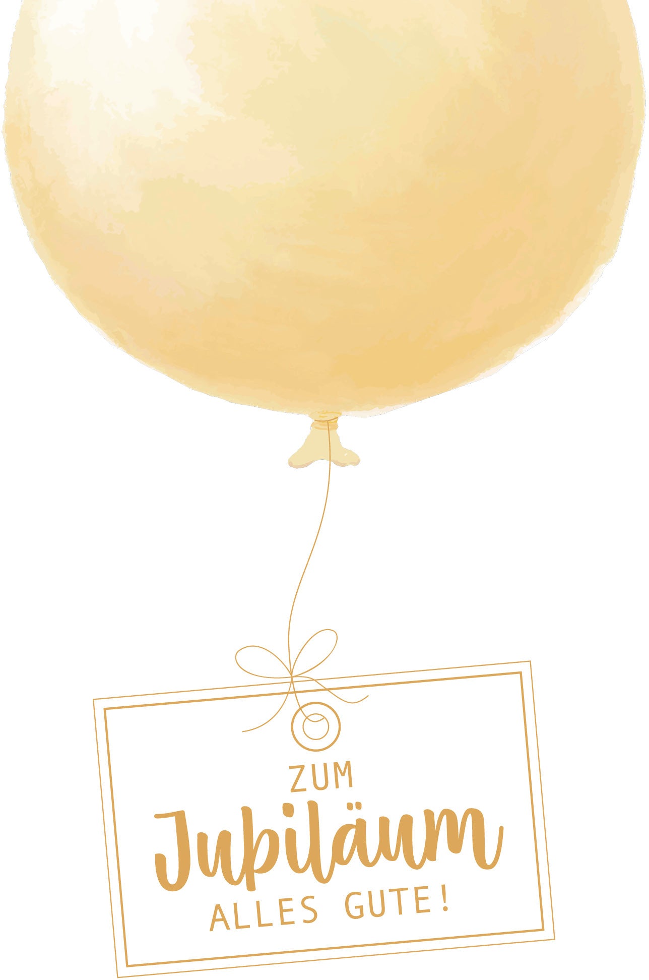 ABC Glückwunschkarte Jubiläum B6 52296 Goldener Ballon
