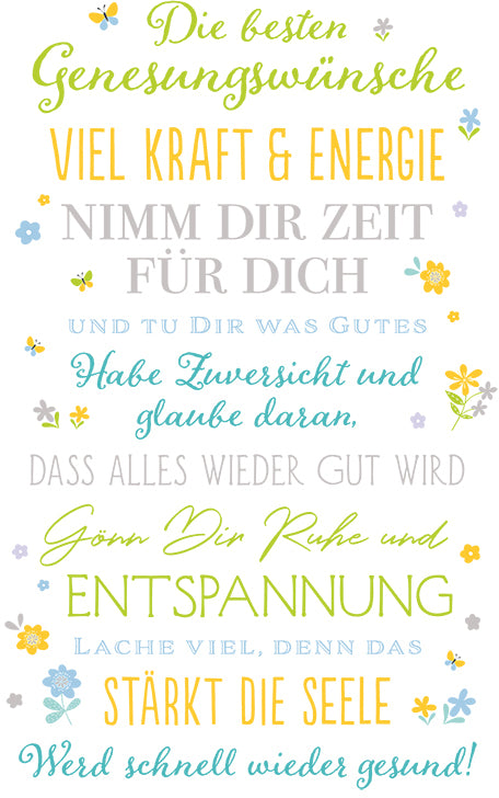 ABC Glückwunscharte Genesung B6 52300 Gute Ratschläge