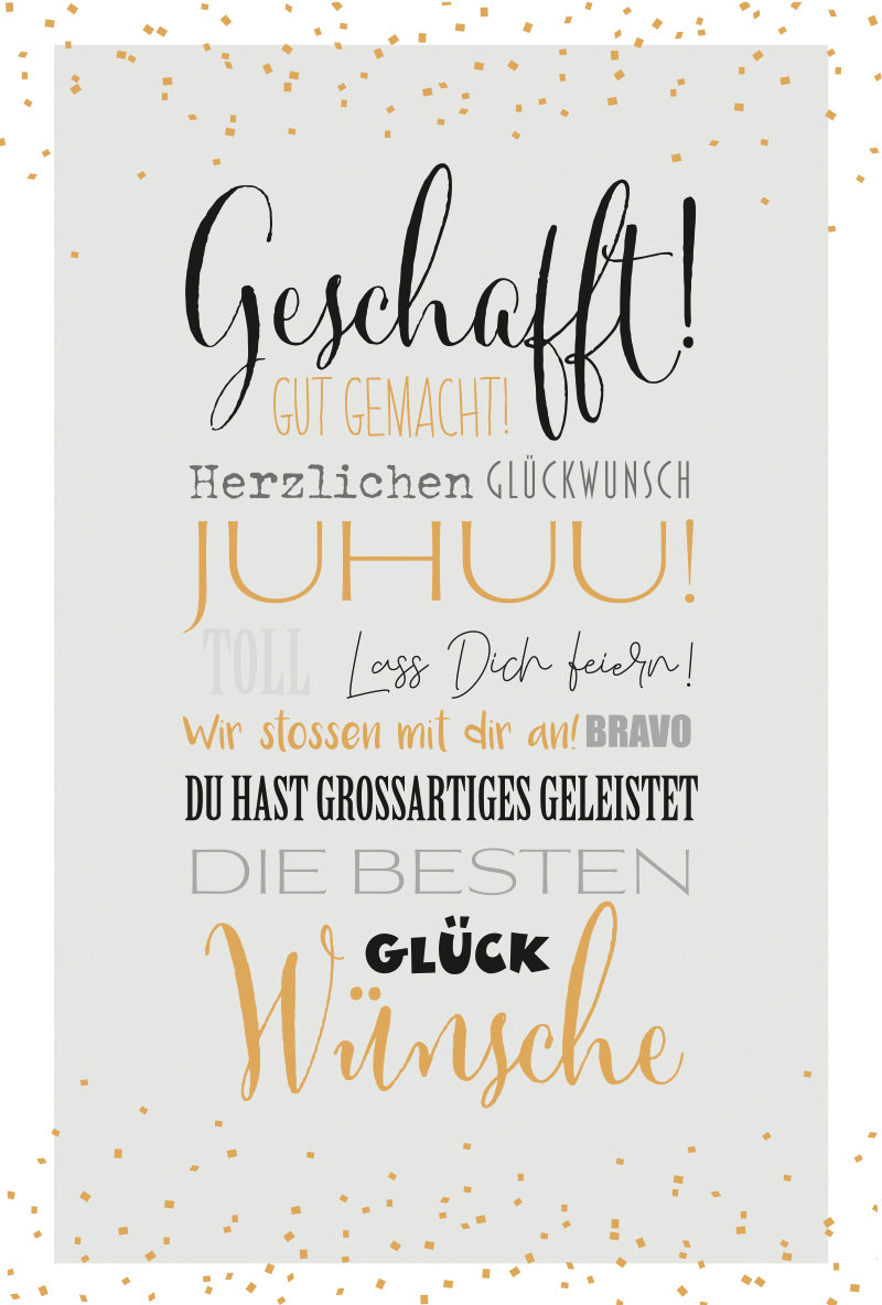 ABC Glückwunschkarte Prüfung B6 52305 Bestanden