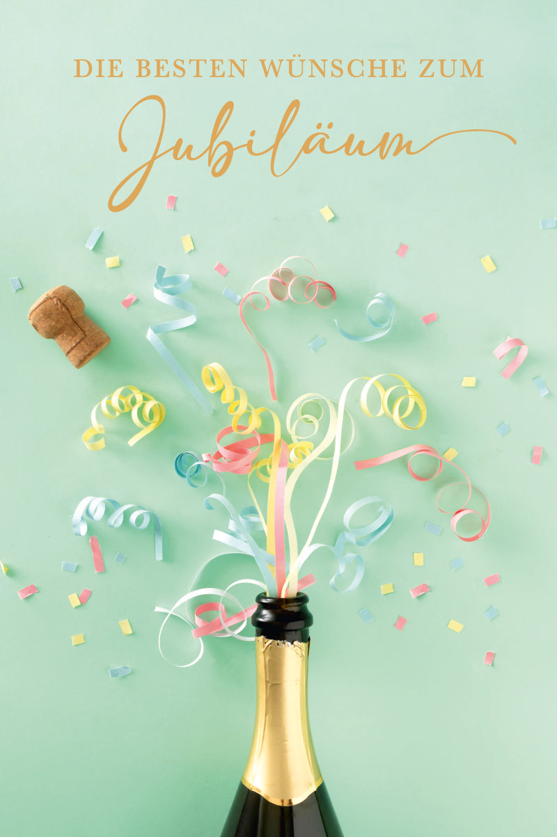 ABC Glückwunschkarte Jubiläum B6 52314 Champagner