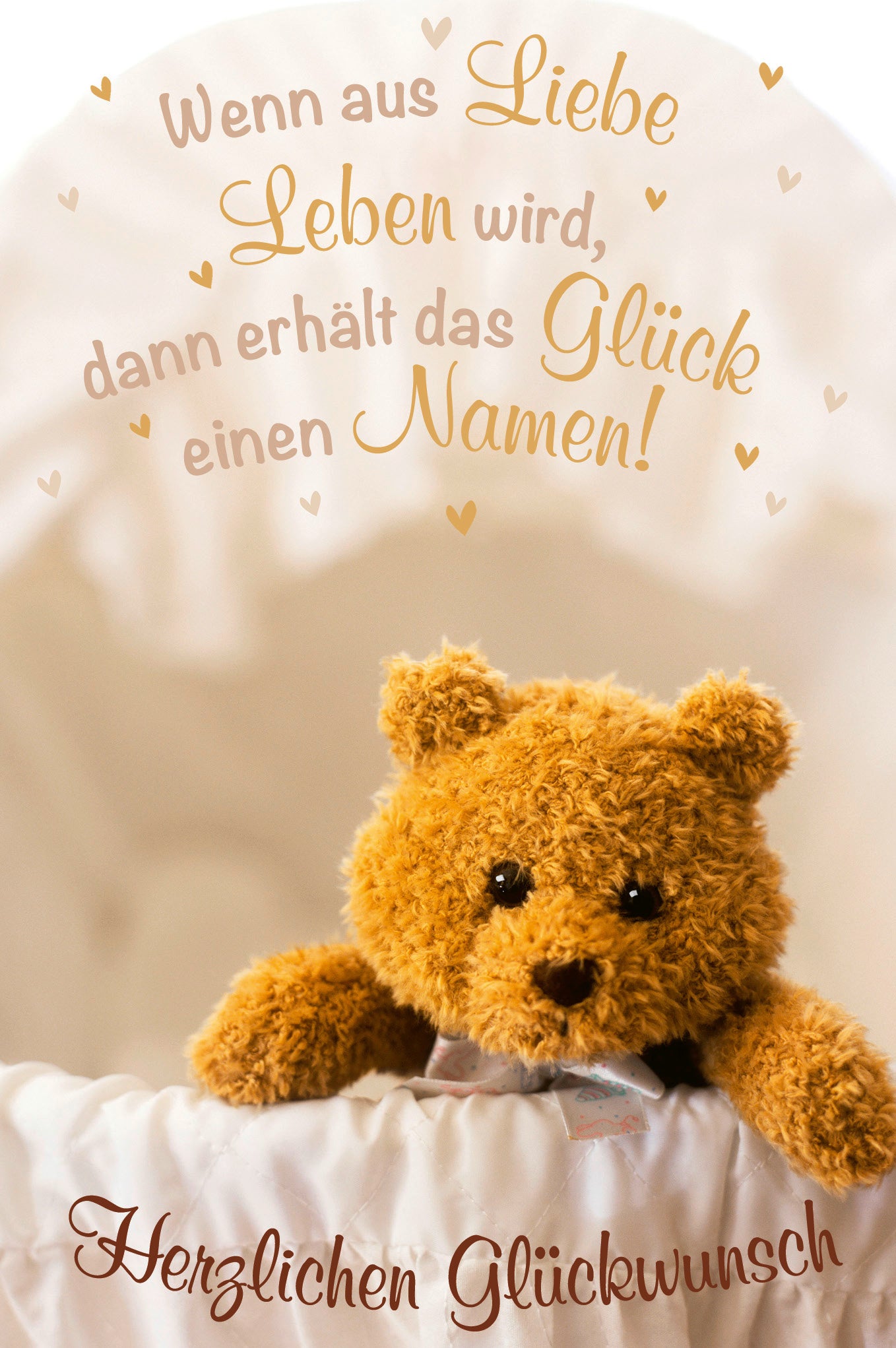 ABC Glückwunschkarte Baby B6 52623 Teddybär