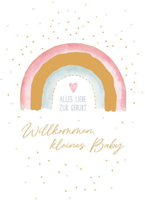 ABC Glückwunschkarte Baby B6 52654 Regenbogen