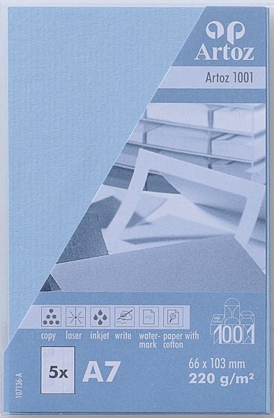 ARTOZ Visitenkarten 1001 A7 107136144 220g, pastellblau 5 Blatt