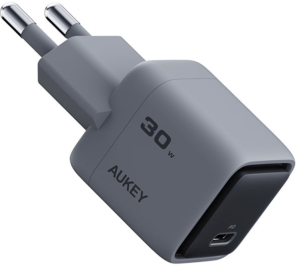 AUKEY Comet Mini 30W GaN PD PA-C1 1-Port, Wall Charger Grey