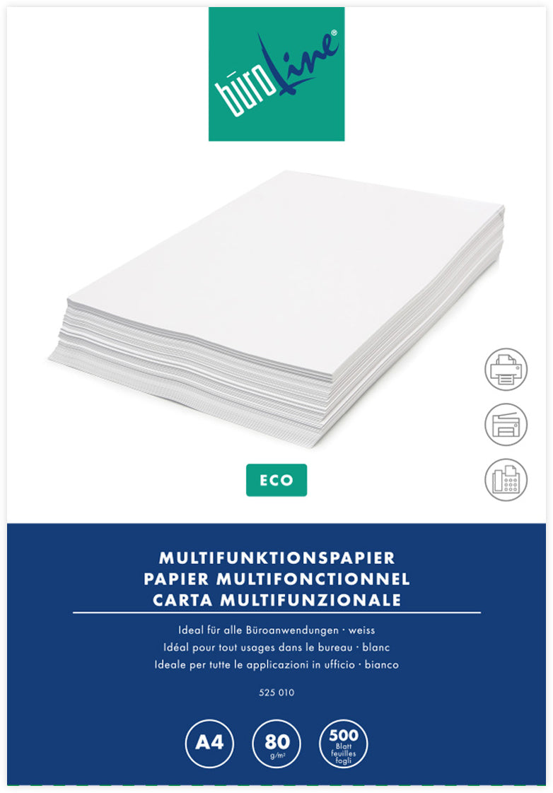 BÜROLINE Kopierpapier Eco A4 88342484 80g, weiss 500 Blatt