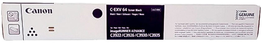 CANON Toner schwarz C-EXV64BK IR-ADV DX C3900 38'000 Seiten