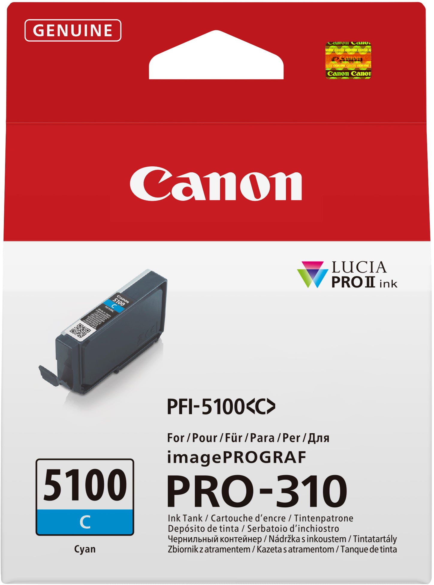 CANON Tintenpatrone cyan PFI-5100C iPF PRO-310 14ml
