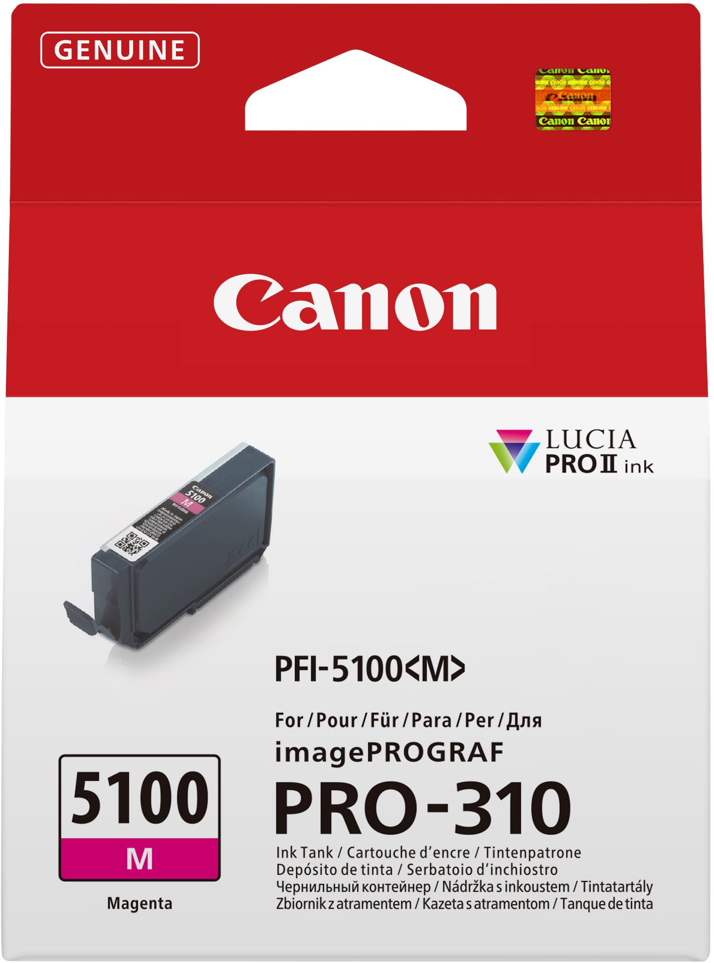 CANON Tintenpatrone magenta PFI-5100M iPF PRO-310 14ml