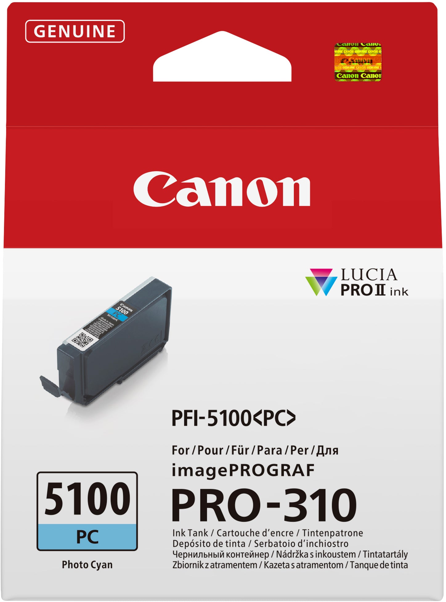 CANON Tintenpatrone photo cyan PFI-5100PC iPF PRO-310 14ml