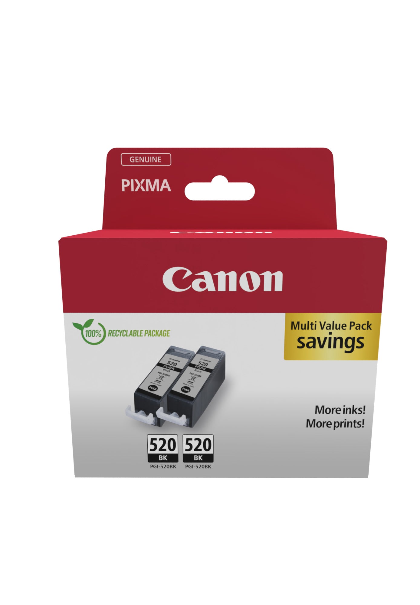 CANON Twin Pack Tinte schwarz PGI-520PACK PIXMA MP 980 2 Stück