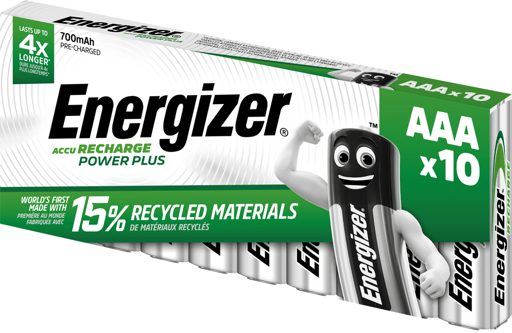 ENERGIZER Akku Power Plus E300850100 AAA/HR03, 700mAh 10 Stück