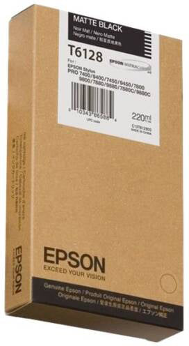EPSON Tintenpatrone matte black T612800 Stylus Pro 7450/9450 220ml