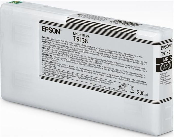 EPSON Tintenpatrone matte schwarz T91380N SureColor SC-P5000 STD 200ml