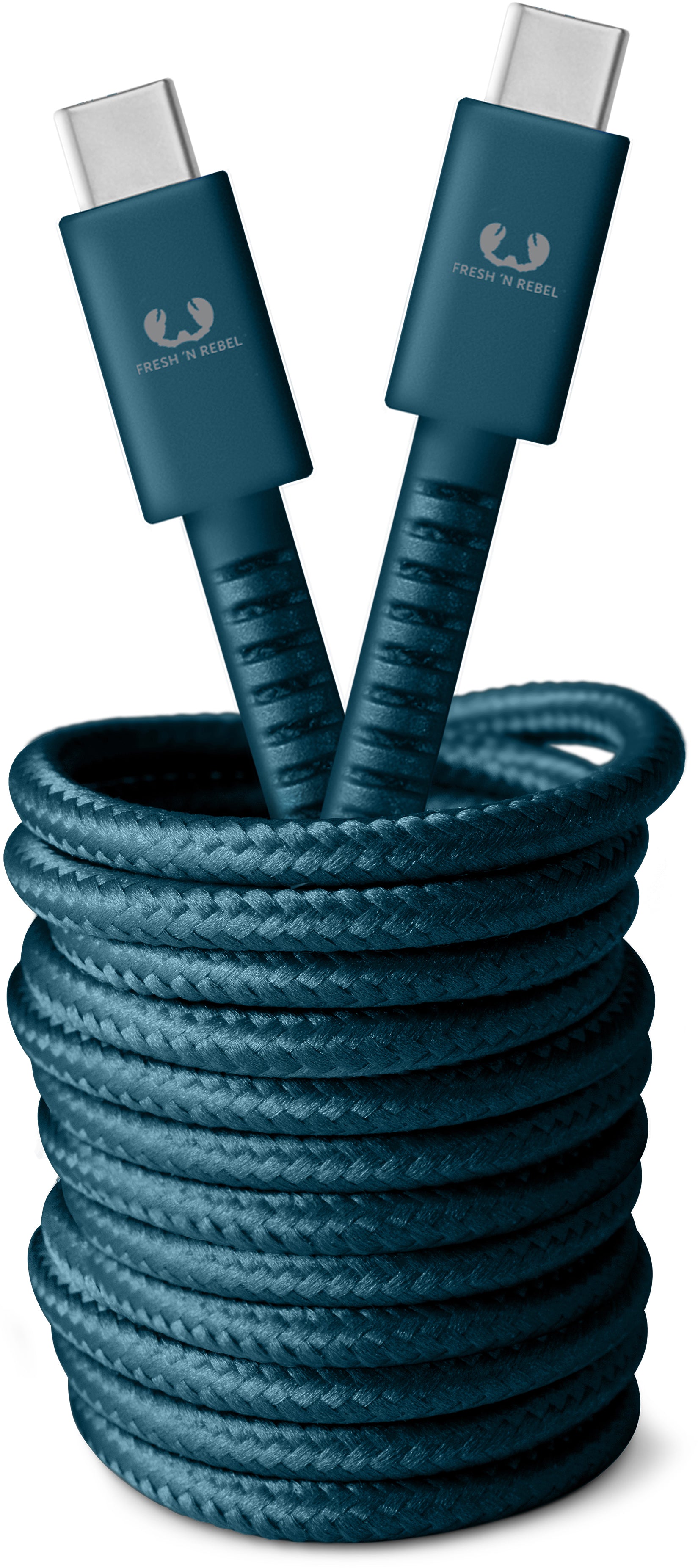 FRESH'N REBEL USB-C Fabriq cable 3.0m 2CCC300PB Petrol Blue