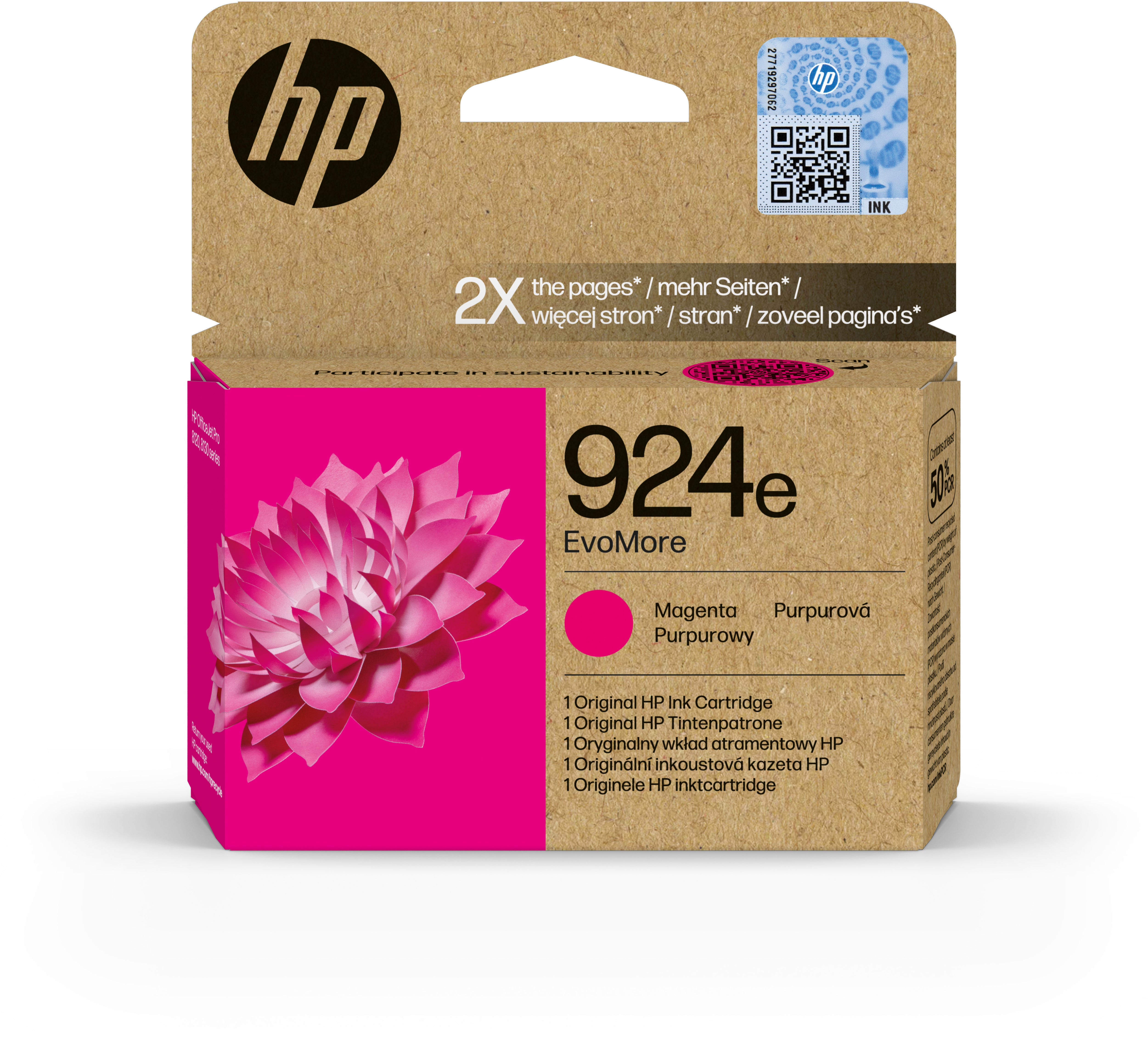 HP Tintenpatrone 924e magenta 4K0U8NE OfficeJet Pro 8120/8130 800 S.