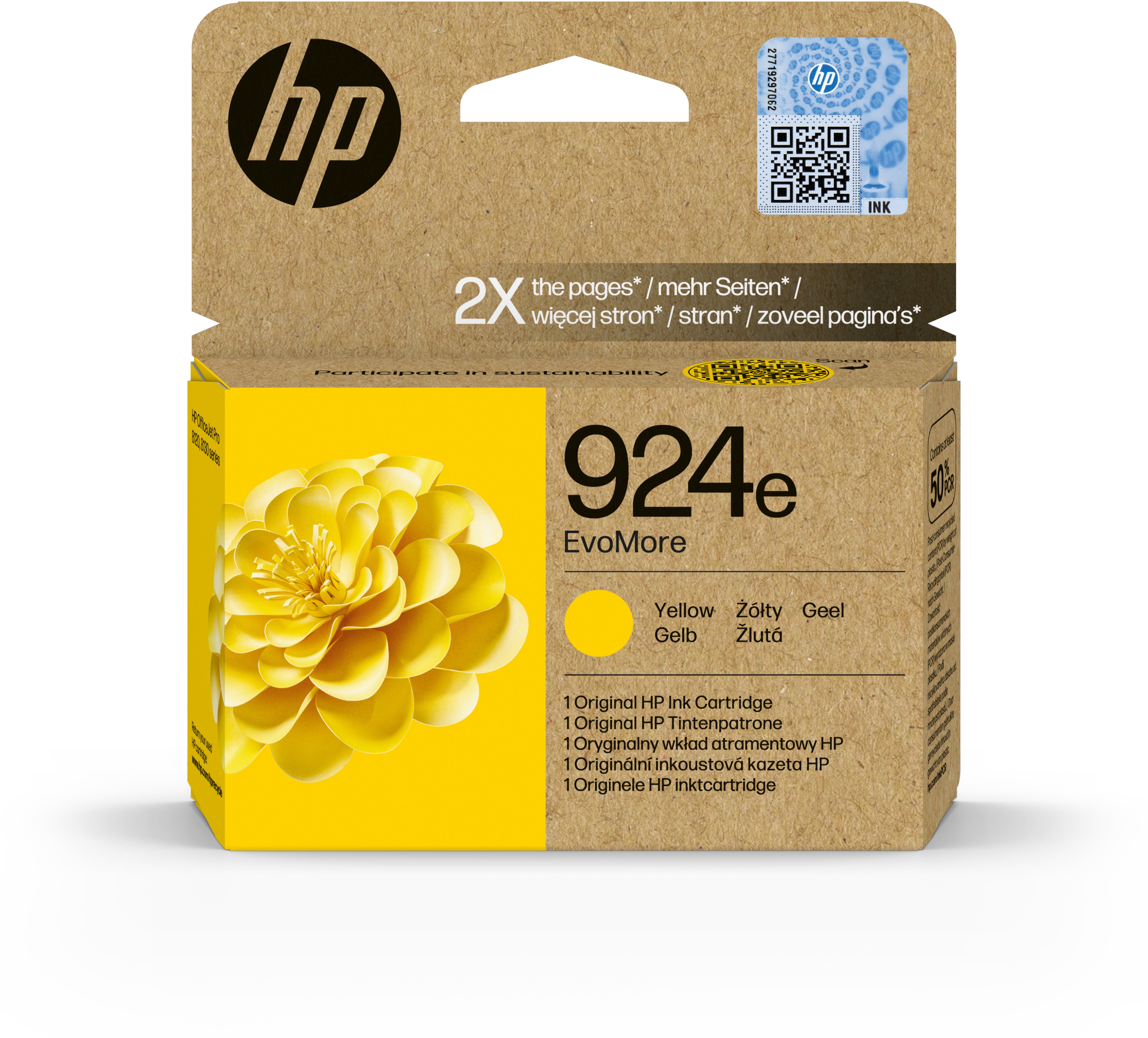 HP Tintenpatrone 924e yellow 4K0U9NE OfficeJet Pro 8120/8130 800 S.