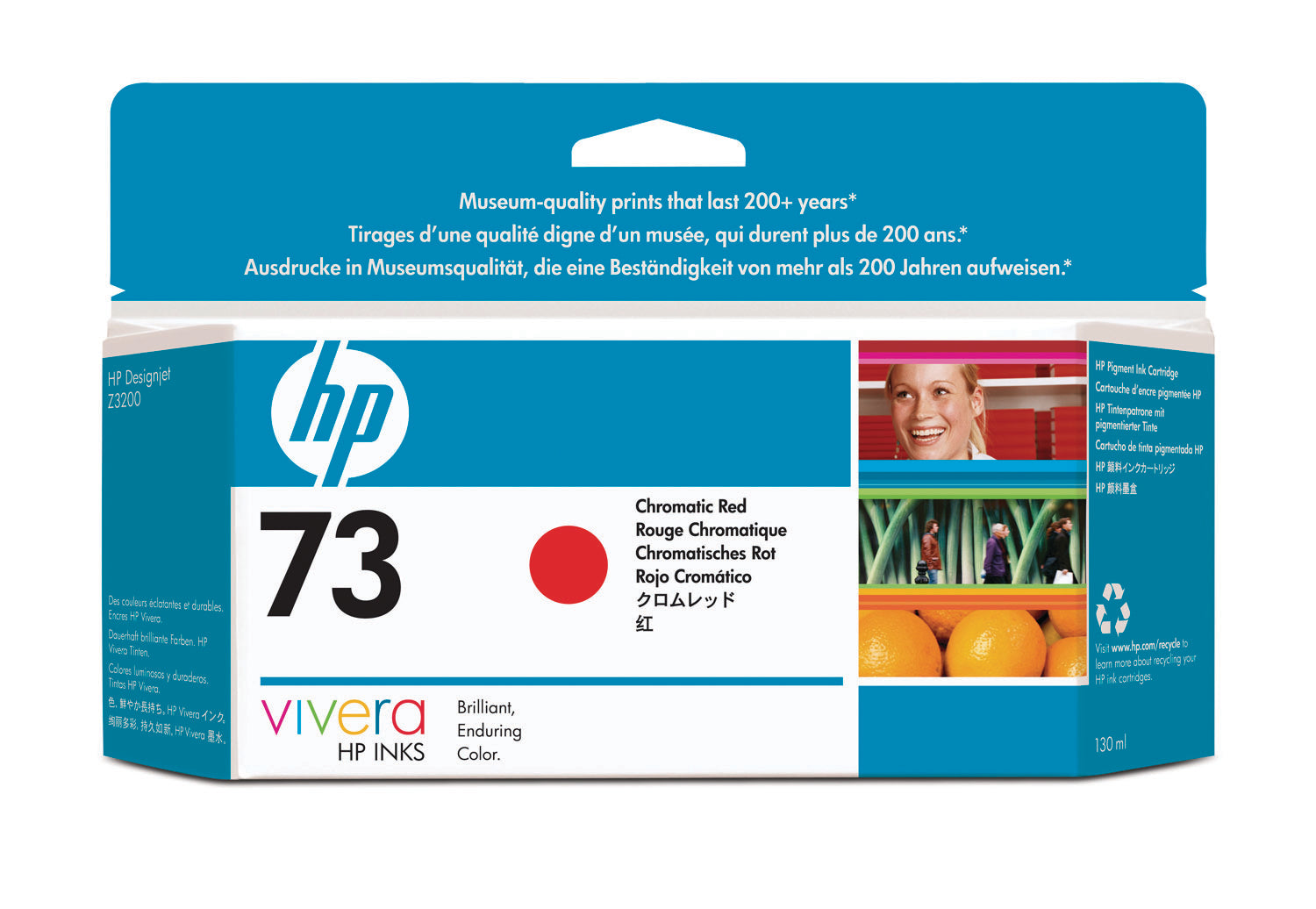 HP Tintenpatrone 73 chromatic red CD951A DesignJet Z3200 130ml