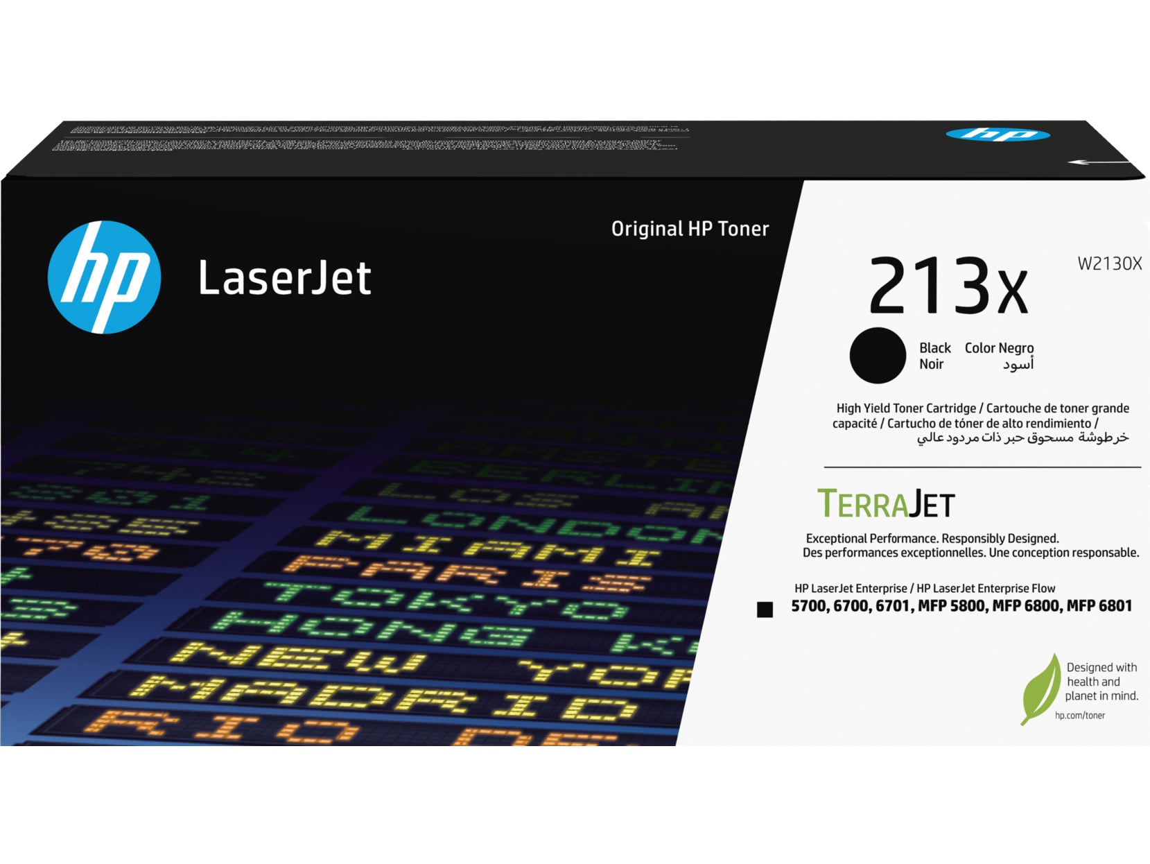 HP Toner-Modul 213X schwarz W2130X CLJ Ent. 5700/MFP5800 9000 S.
