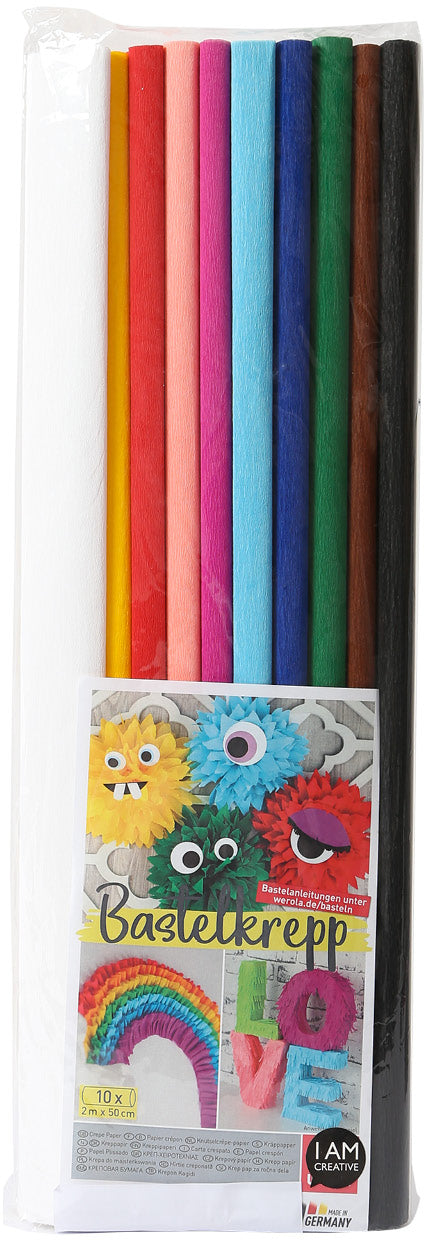 I AM CREATIVE Krepppapierset 50x200cm 4071 assortiert 10 Stk.