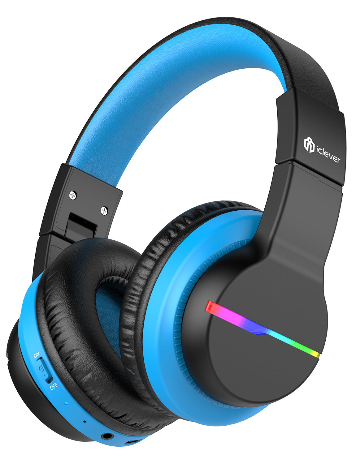 ICLEVER BTH12 Headphones Kids LED C03-1702N-10 BT, 74/85 dB, 55h, black