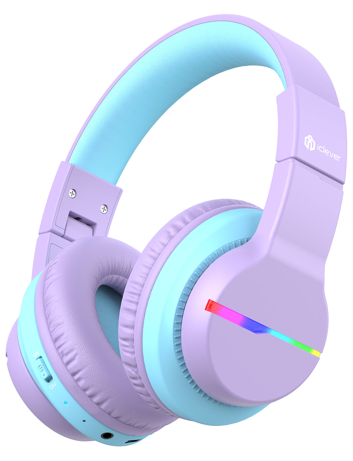 ICLEVER BTH12 Headphones Kids LED C03-1702N-11 BT, 74/85 dB, 55h, purple