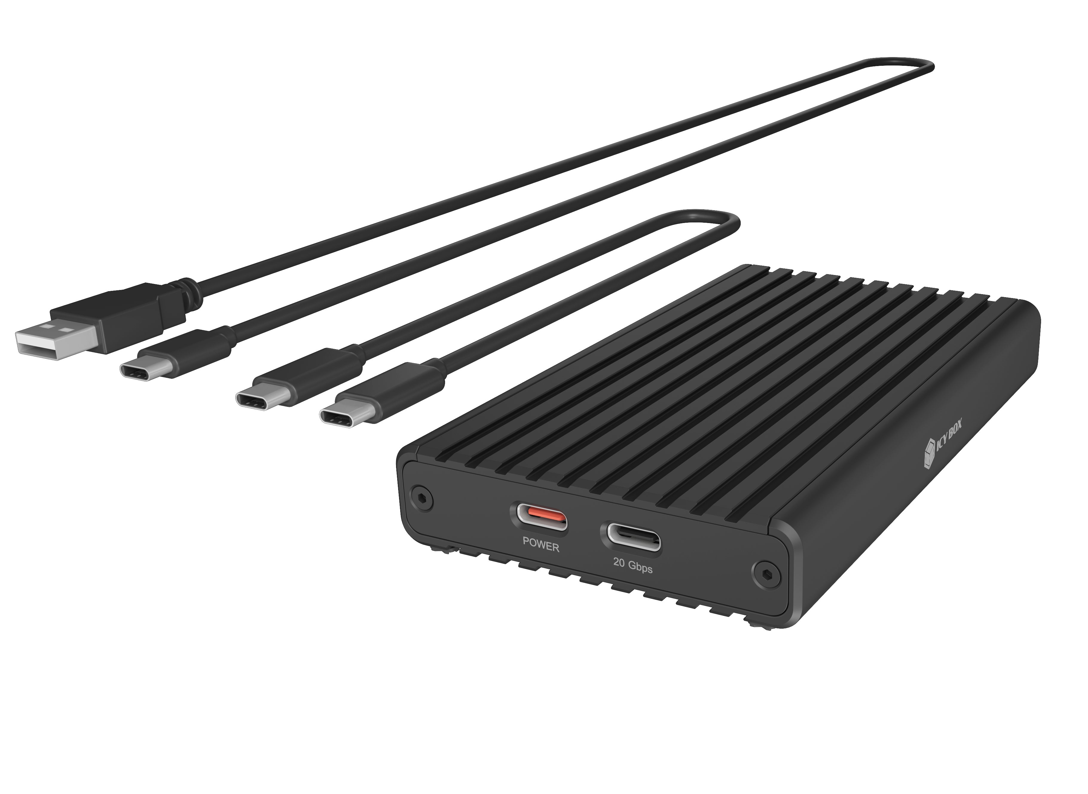ICY BOX 2 bay case for M.2 NVMe IB-2817M-C32 USB-C 3.2 G2x2, 20Gbit/s, LED