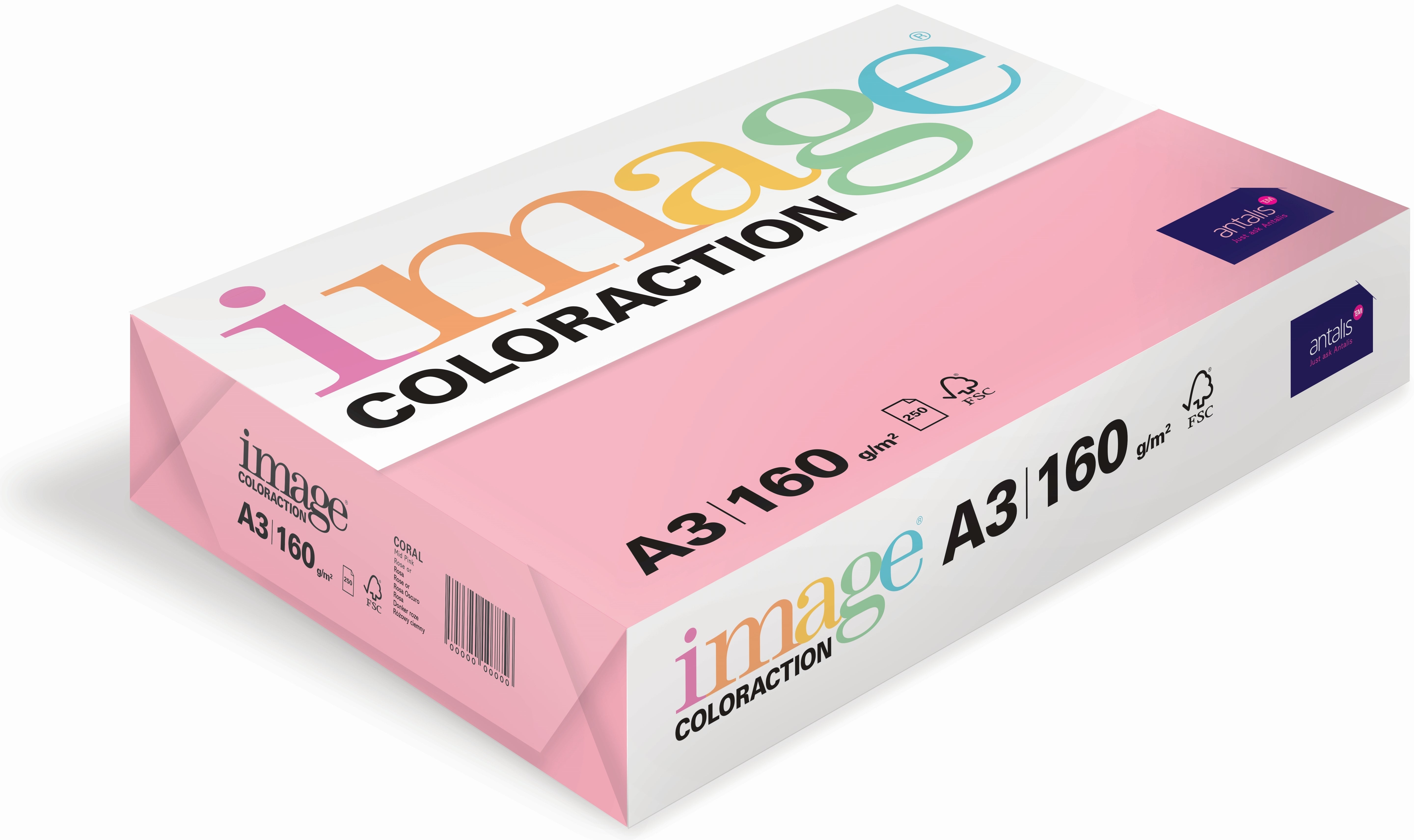 IMAGE COLORACTION Kopierpapier Coral A3 285473 120g, rosa 250 Blatt
