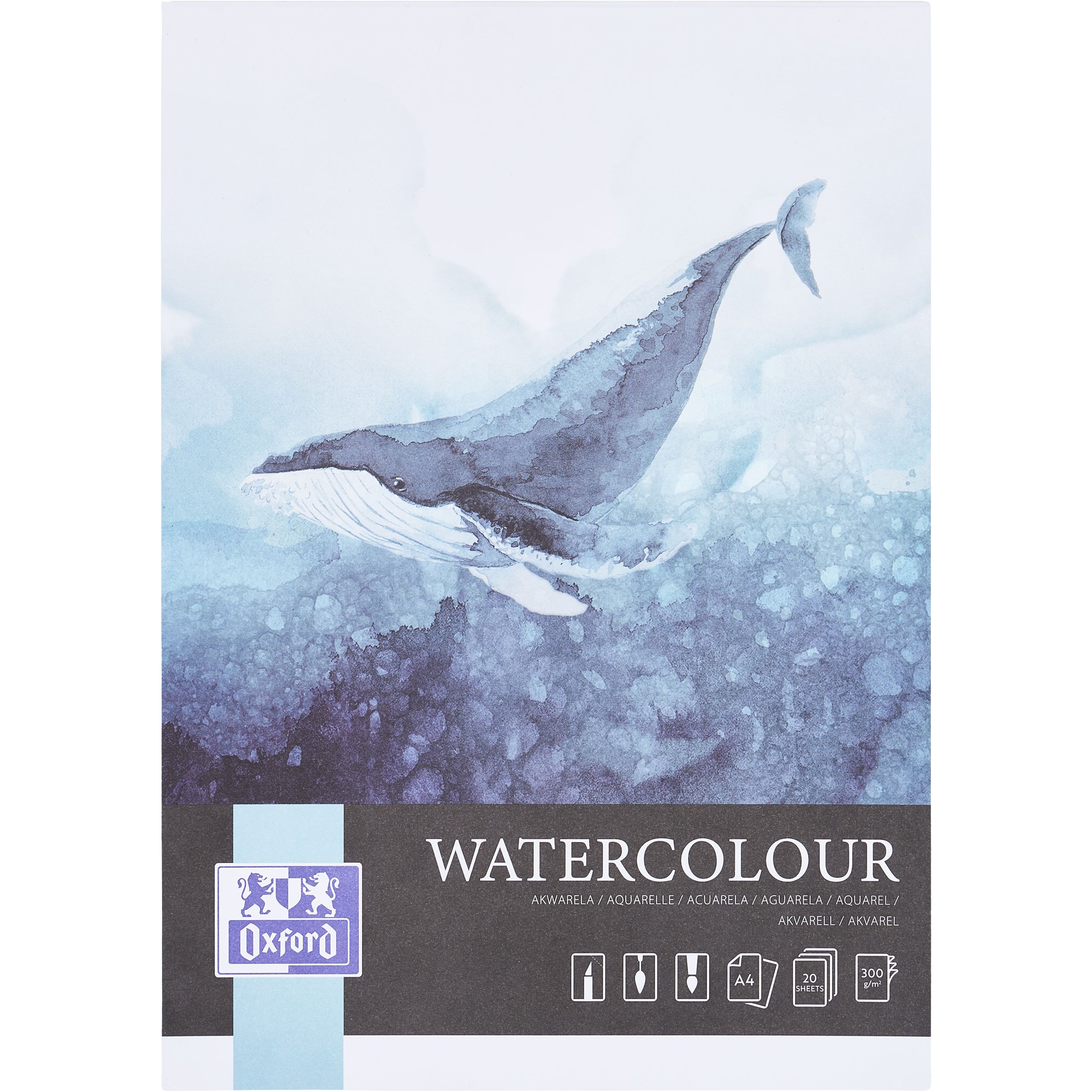 OXFORD Art Aquarellblock A4 400183972 weiss, 300g 20 Blatt