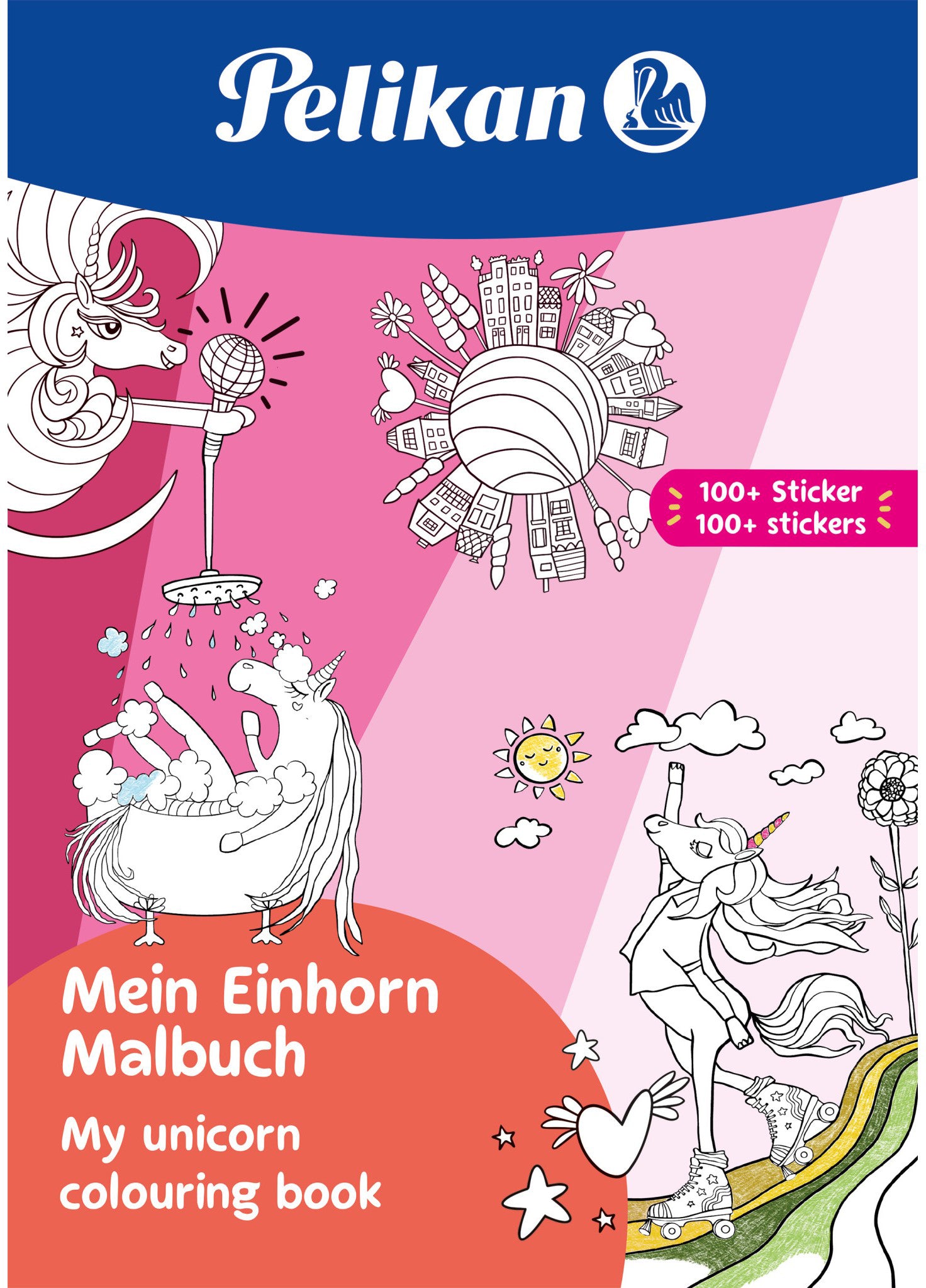 PELIKAN Malbuch mit Stickern 101530 A4 100g/m2