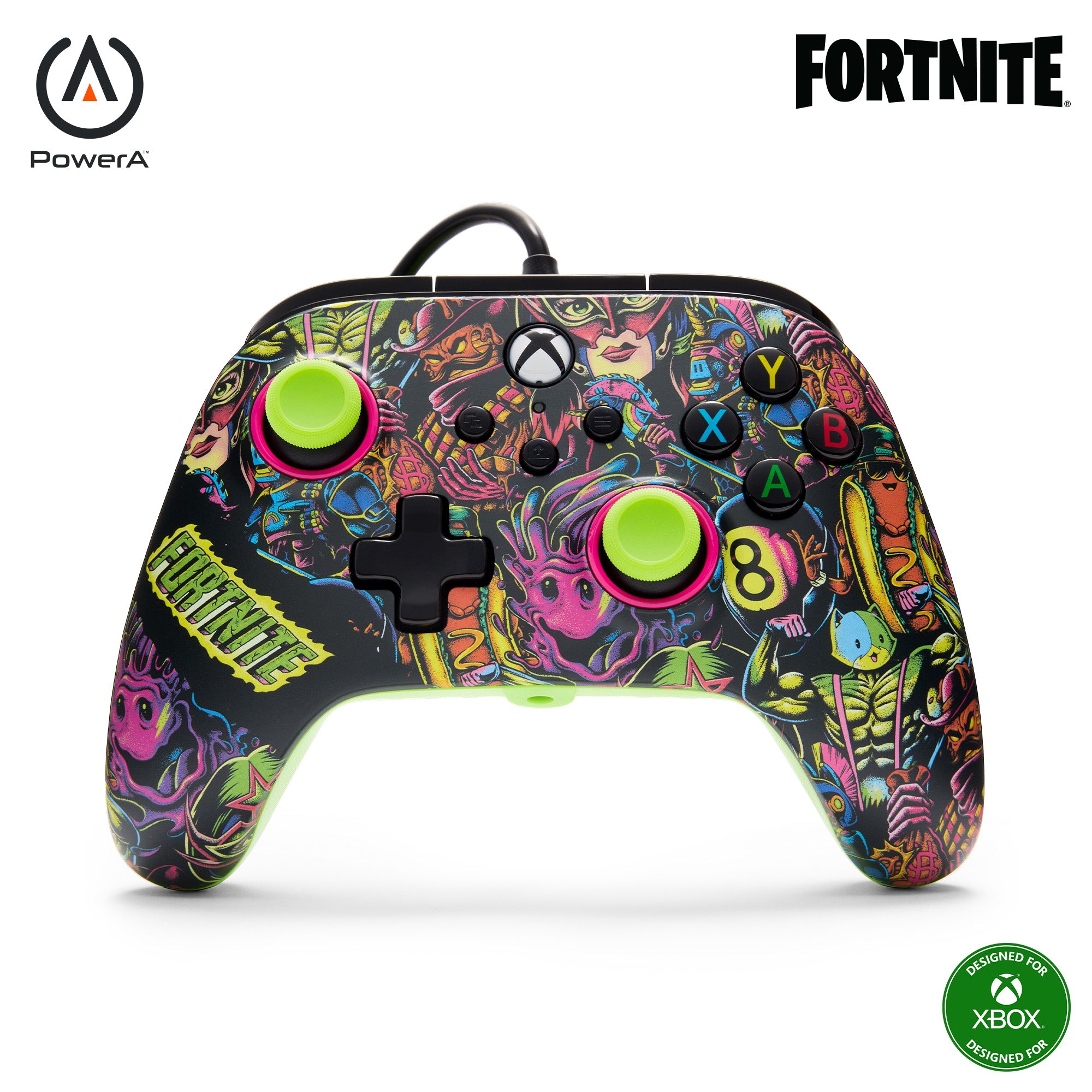 POWER A Advantage Plus Wired Ctrl. XBGP0438-01 Xbox Series XS,Fortnite Glow