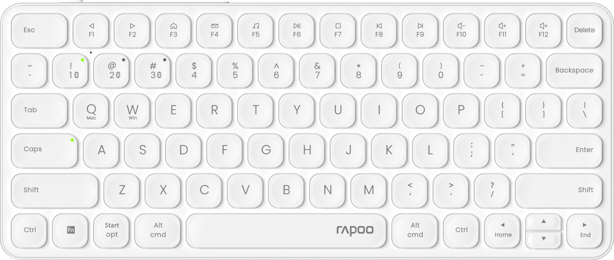 RAPOO E9610M ultraslim Keyboard 12641 Wireless, White
