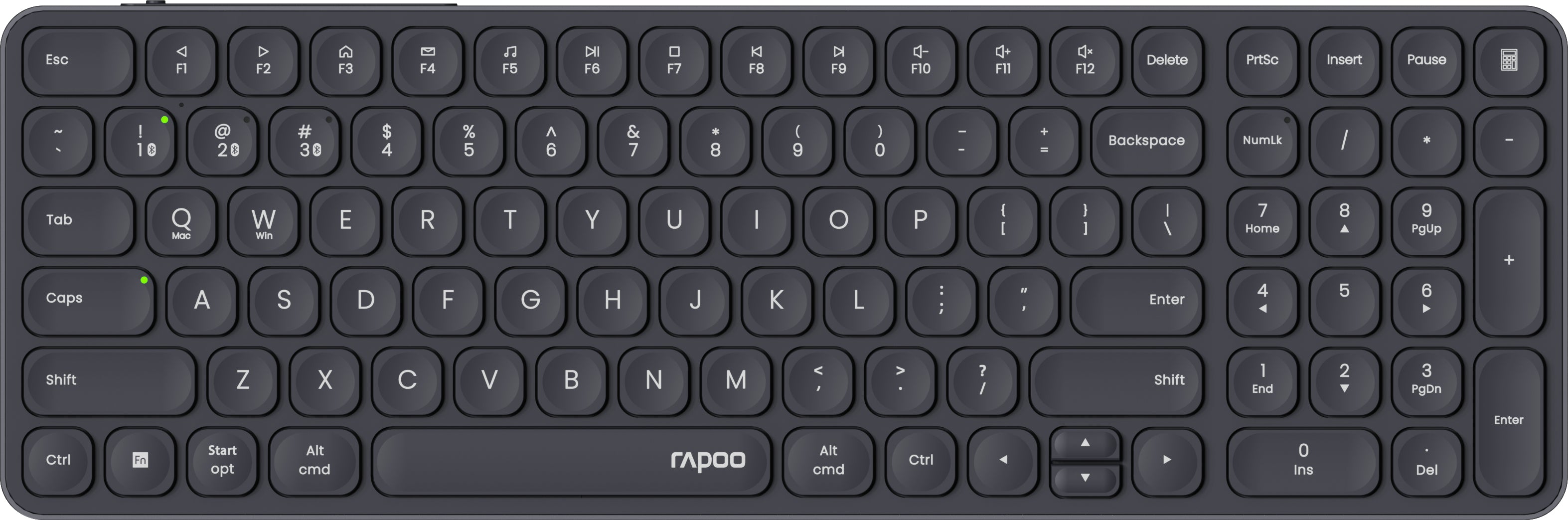 RAPOO E9710 ultraslim Keyboard 12642 Wireless, Dark Grey
