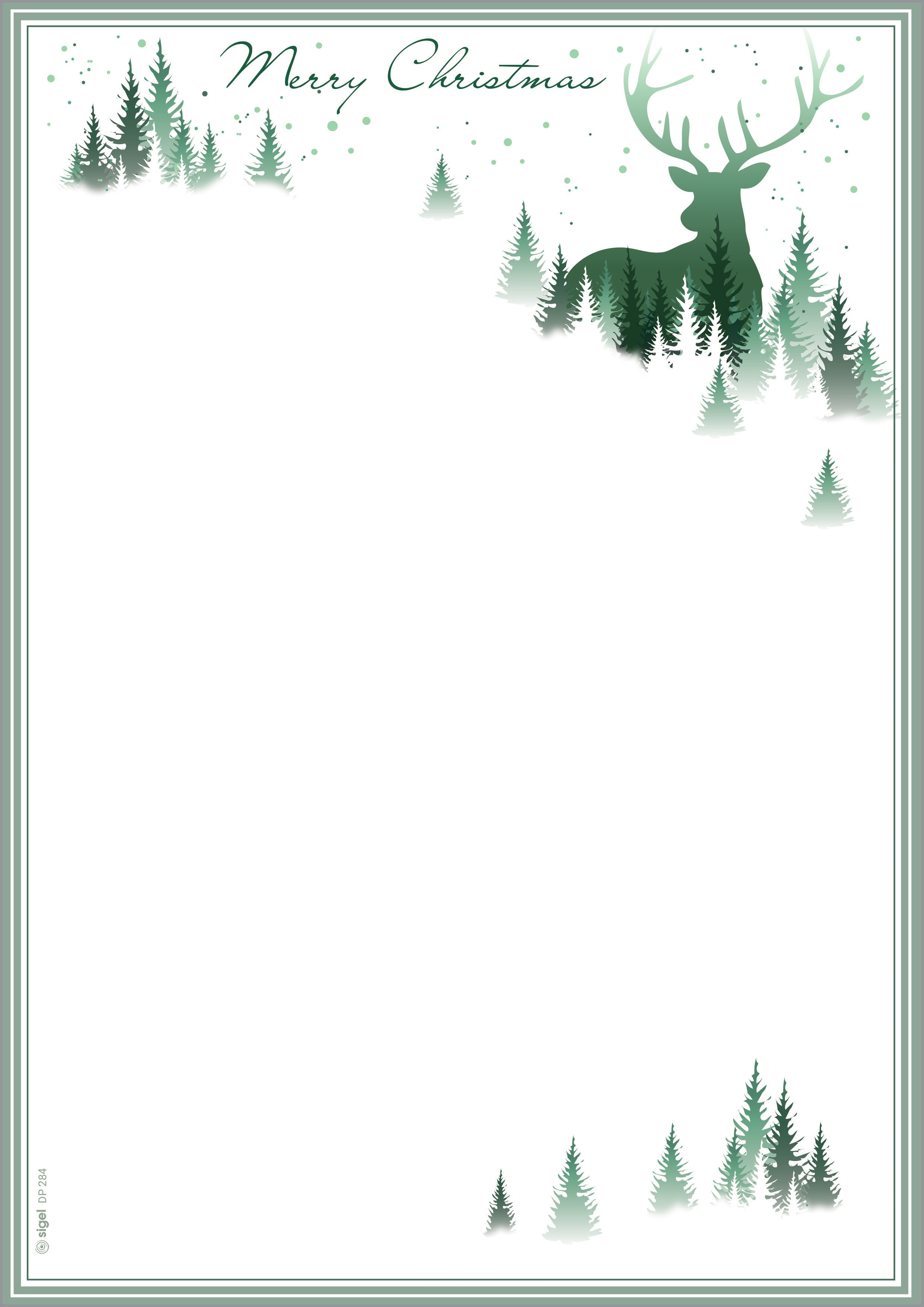 SIGEL Weihnachts-Papier A4 DP284 90g,Christmas Forest 25 Blatt
