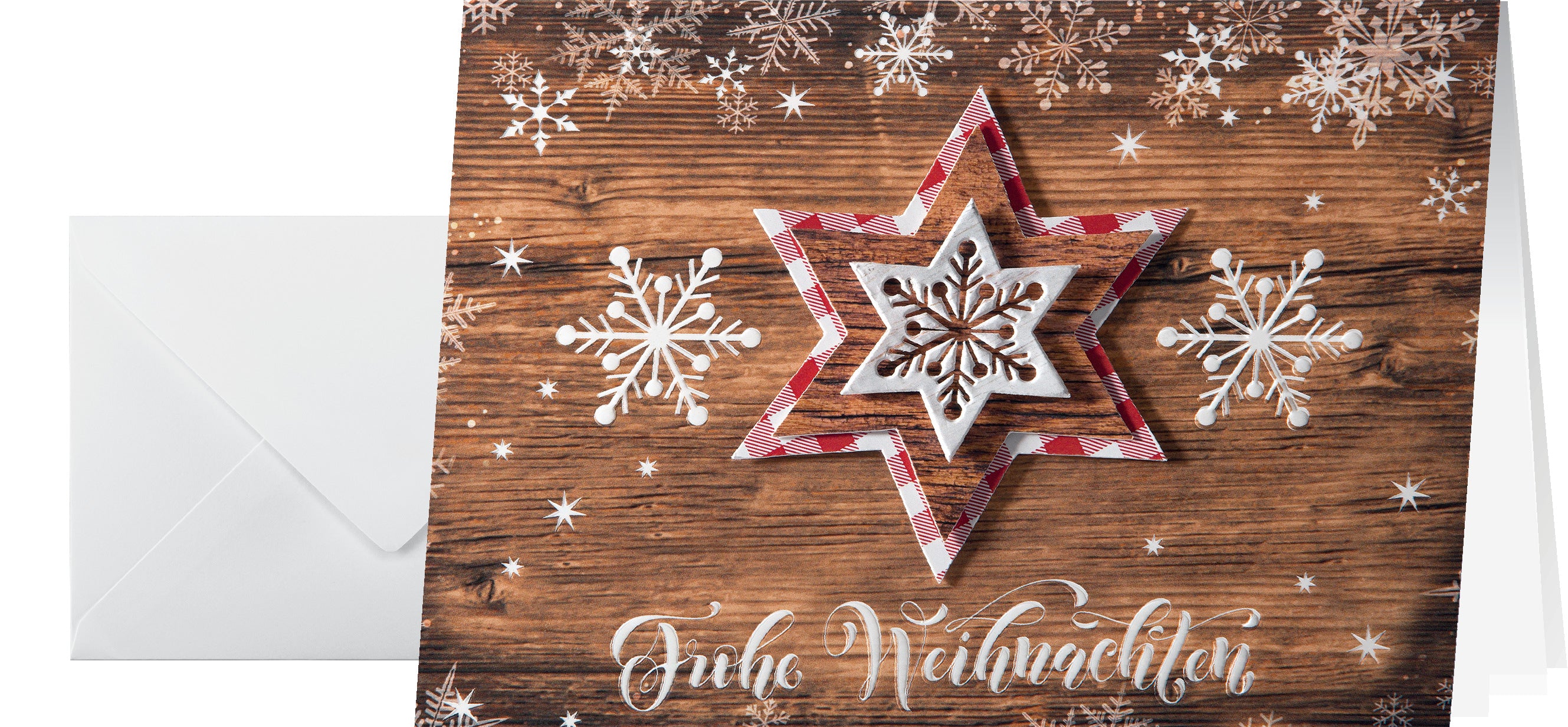 SIGEL Weihnachts-Karte/Couvert A6/A5 DS054 handmade, 250/100g je 10 Stück