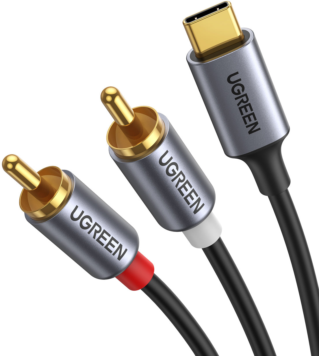 UGREEN Audio Cabel with Chip 1.5m 20193 BB USB-C Male to 2xRCA Male