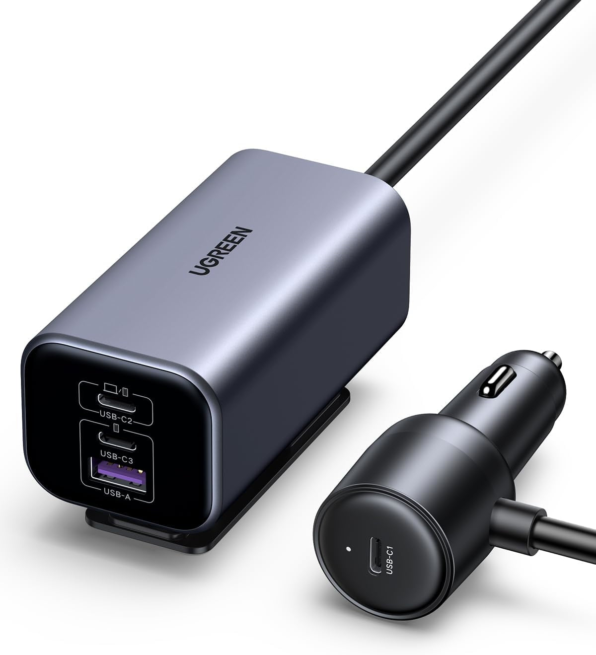 UGREEN Car Charger 150W,USB-C GaN 35571 USB-A+2xUSB-C Charging Hub