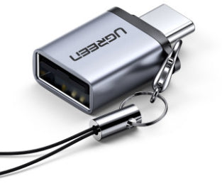 UGREEN Adapter Type C to USB 50283 3.0 A,Lanyard ,Gray