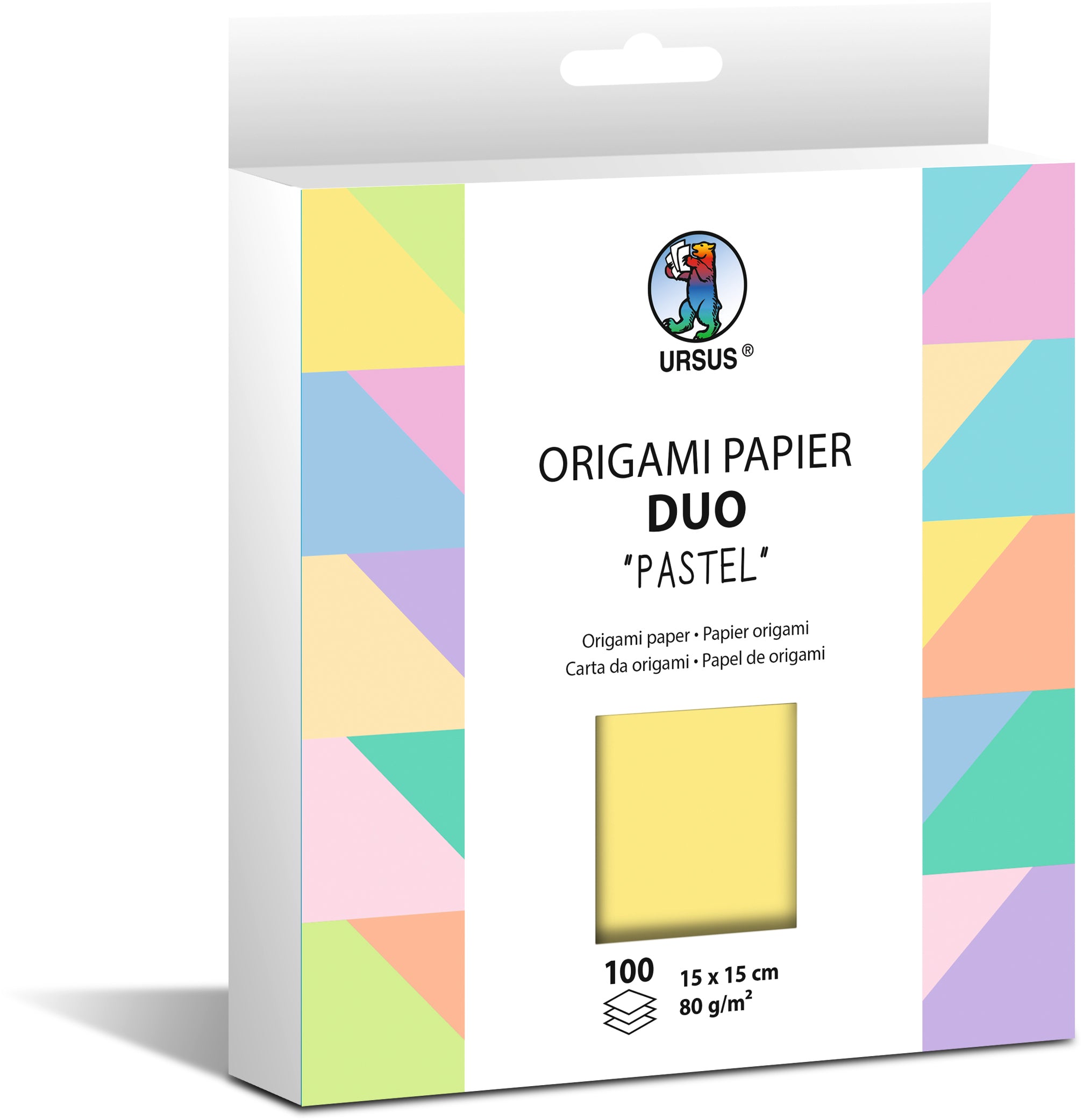 URSUS Faltblätter Duo 15x15cm 22885599F pastell 100 Blatt