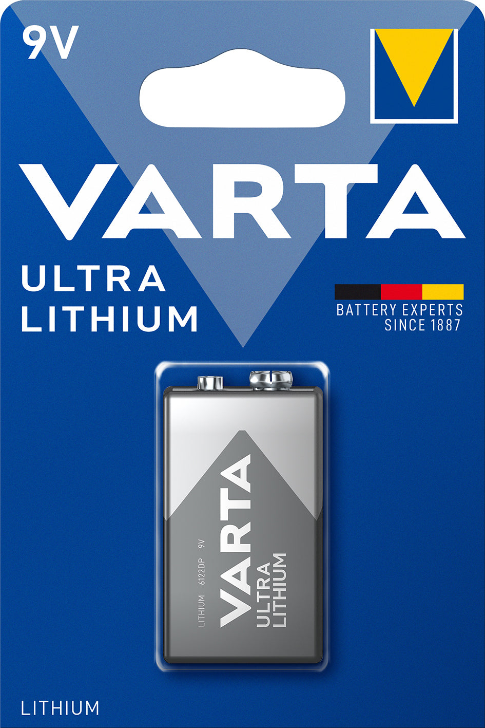 VARTA Batterie Lithium 9V 6122301401 1200 mAh 1 Stück
