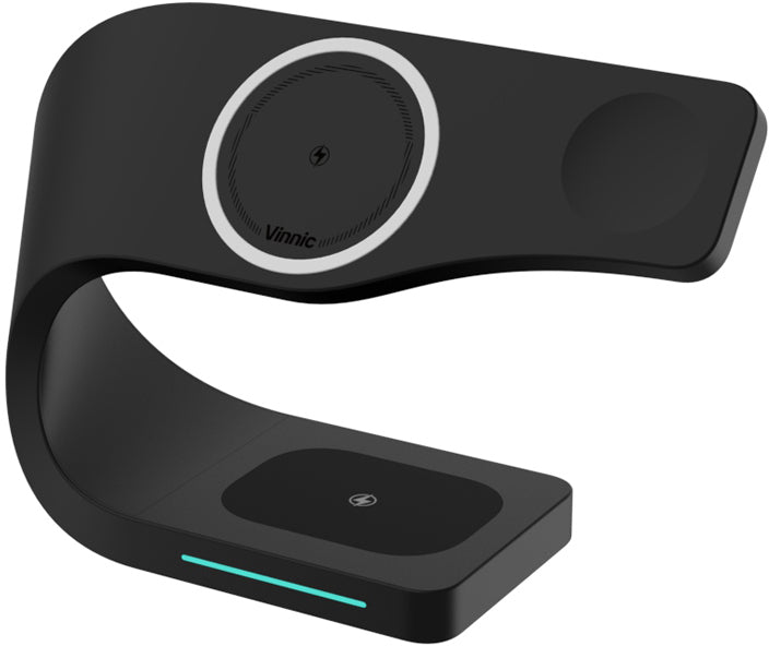 VINNIC 4-in-1 Diran Wirel.Charger VP-PD-31WCPBK iPh.AirPods&Apple Watch Bl.