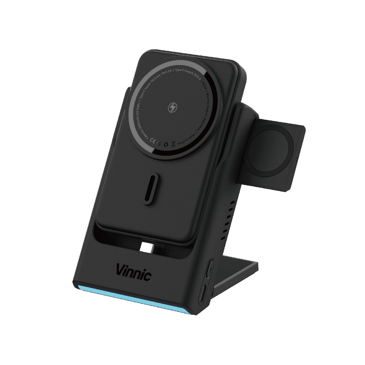 VINNIC AELLO PEAK Charging Dock VPPD-31HWCG1-BK 18W,PB,PD,Removable 5000mAh