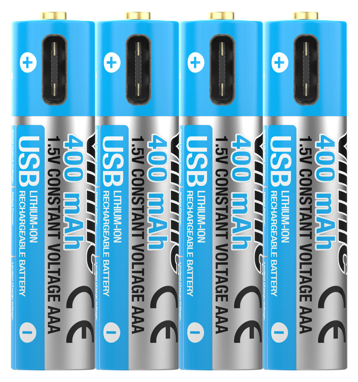VINNIC USB Rech. Batt. AAA Type-C VPRB-UC3A-4PC 400mAh,Case,4pcs.